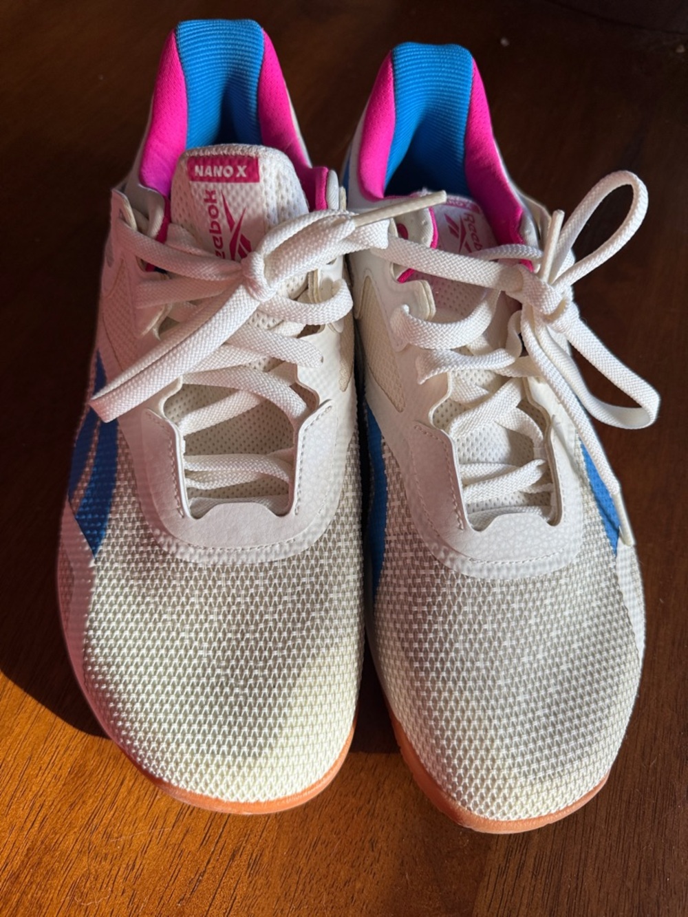 Reebok Women's Nano X with Blue & Pink Accents size 9